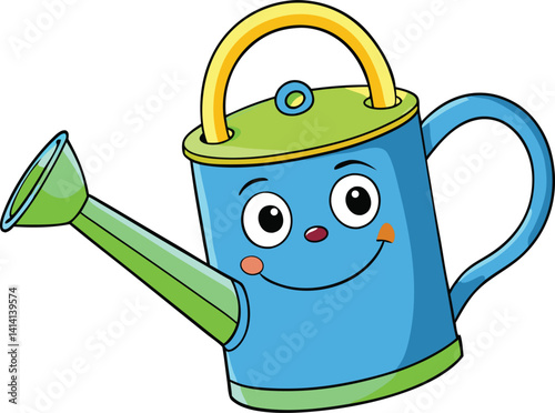 vector illustration of watering can