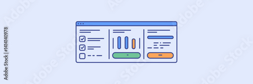 Vector UI form elements including checkbox, radio button, slider, and dropdown – Ideal for web design resources, UI mockups, or software interface kits