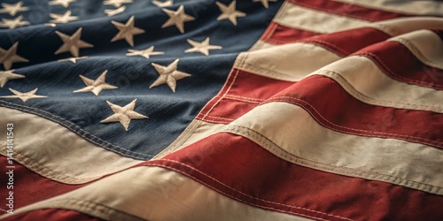 Close-up Draped American Fl...