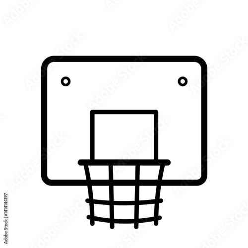 basketball hoop cage - vector icon