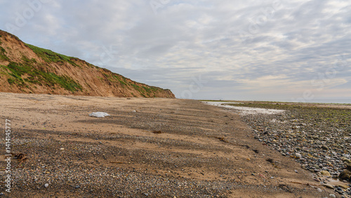 The cliffs and beach on the Irish Coast between Ballasalla and Sartfield, Isle of Man