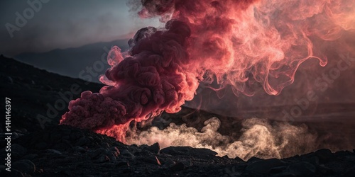 Crimson Smoke Bomb Eruption...