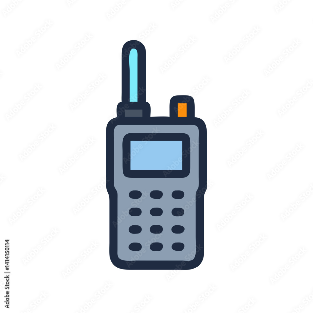 Walkie Talkie Representing Short-Range Communication Icon Design Walkie Talkie Representing Short-Range Communication Icon Design