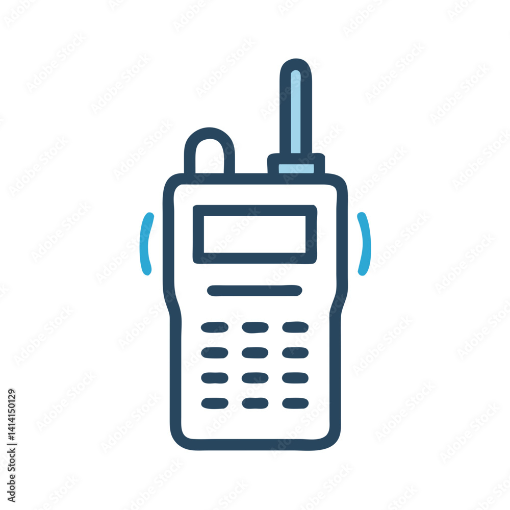 Walkie Talkie Representing Short-Range Communication Icon Design Walkie Talkie Representing Short-Range Communication Icon Design