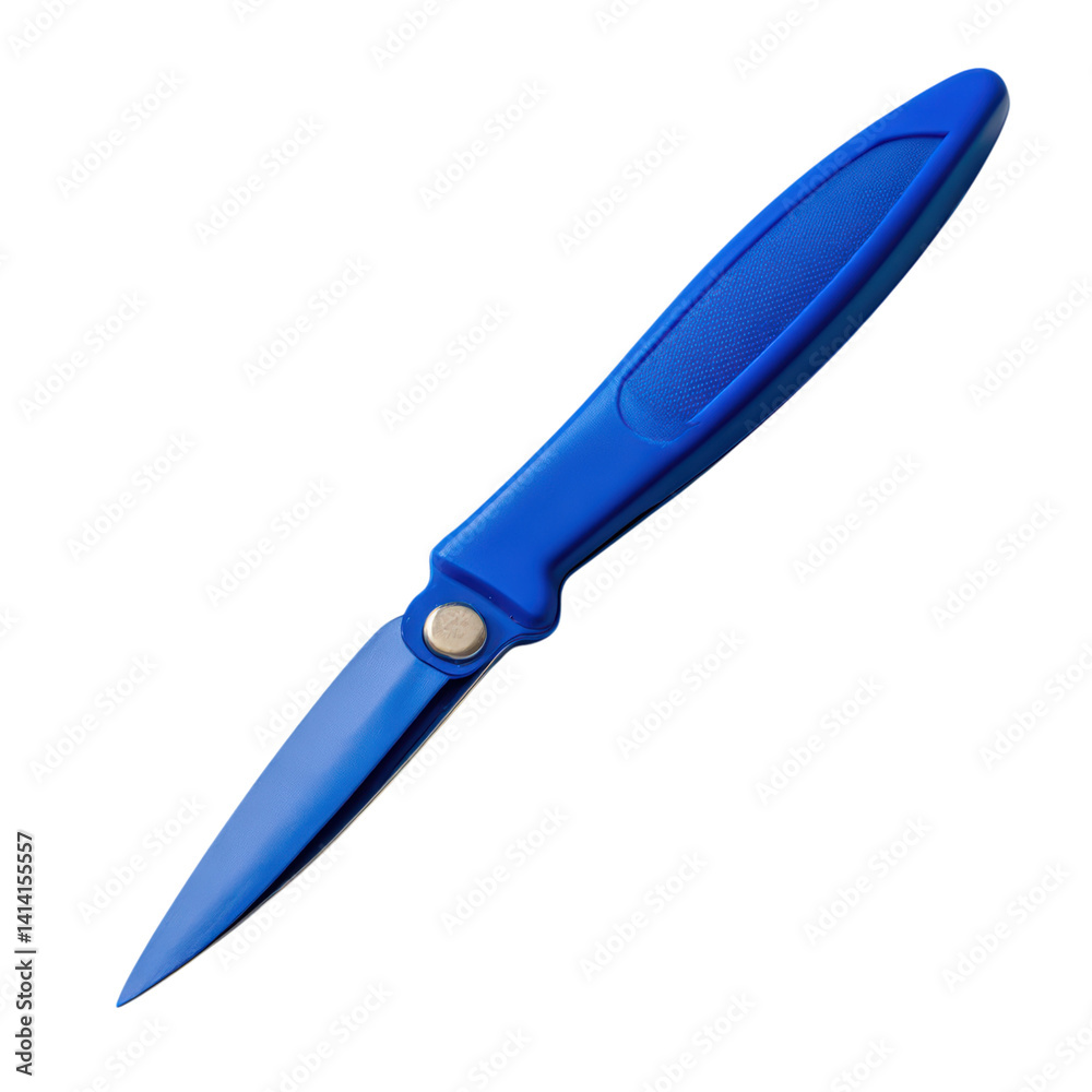 Blue Folding Knife with Plastic Handle and Sharp Blade Design Blue Folding Knife with Plastic Handle and Sharp Blade Design