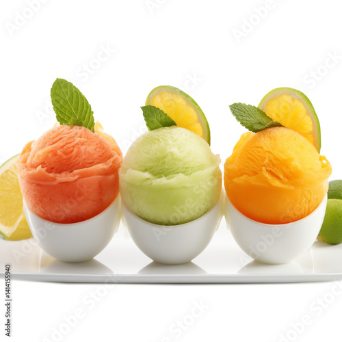 Sweet desert sorbet ice cream