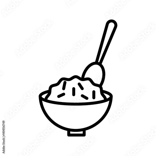 ice cream bowl icon on white background