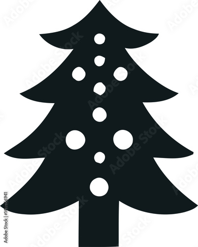 Christmas Trees vector silhouette