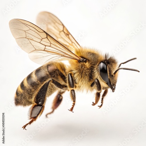 Honeybee in Flight Macro Ph...