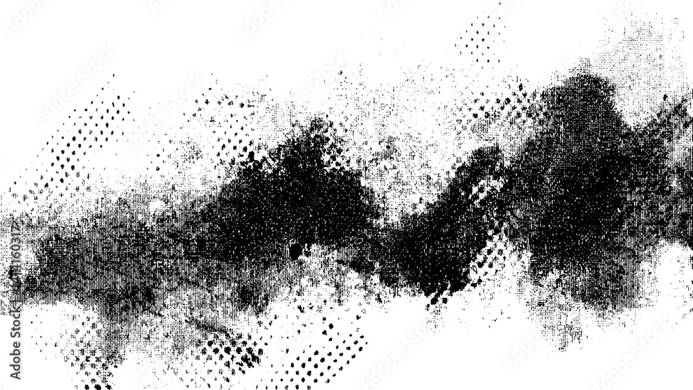 Subtle grain texture. Abstract black and white gritty grunge background. Old film dust and grain texture, Black texture rough grunge background