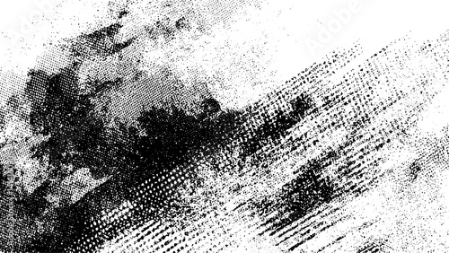 Black and Grunges background on cement floor texture, worn out dark grunge texture, abstract photocopy texture background featuring elements of double exposure,