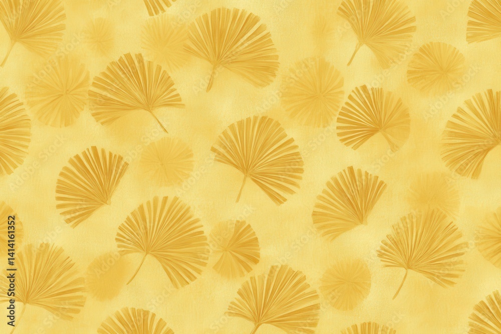 Gold fan leaves pattern Gold fan leaves pattern