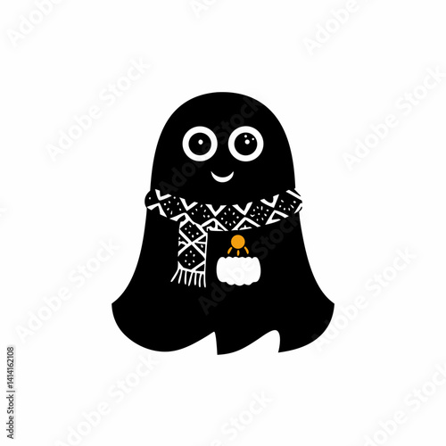 creative Silhouette fa-ghost Icon Vector Illustration
