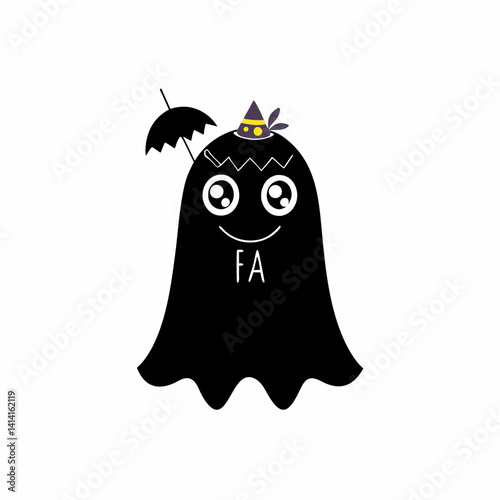 creative Silhouette fa-ghost Icon Vector Illustration
