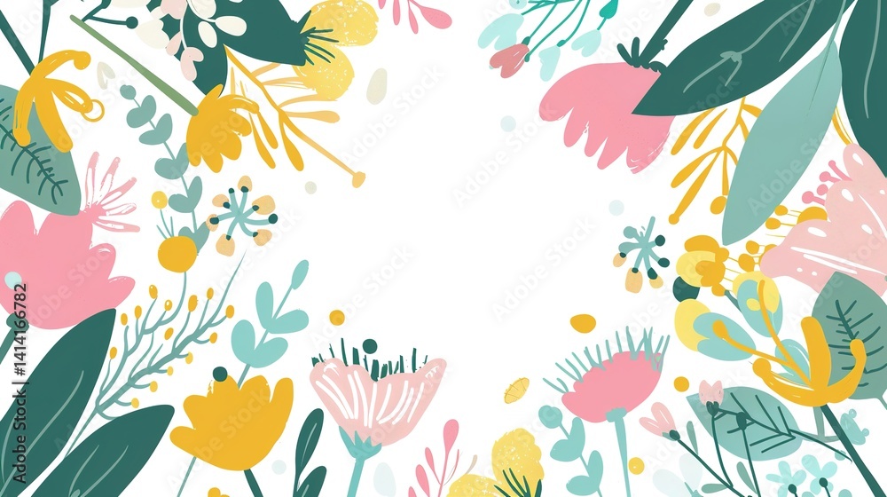 Fototapeta premium Spring Bank Holiday Flower Background: Spreading the Colorful Romance and Leisurely Comfort of Spring Bank Holiday with Masses of Flowers