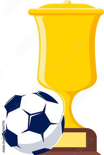 Trophy Football Illustration