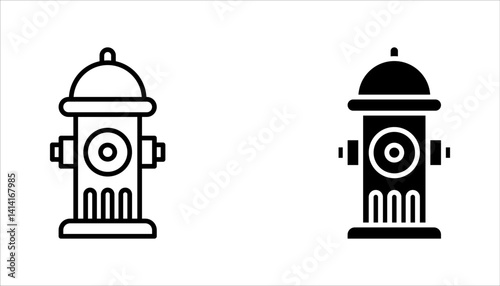 Fire Hydrant icon set. water hydrant symbol, vector illustration on white backgroun