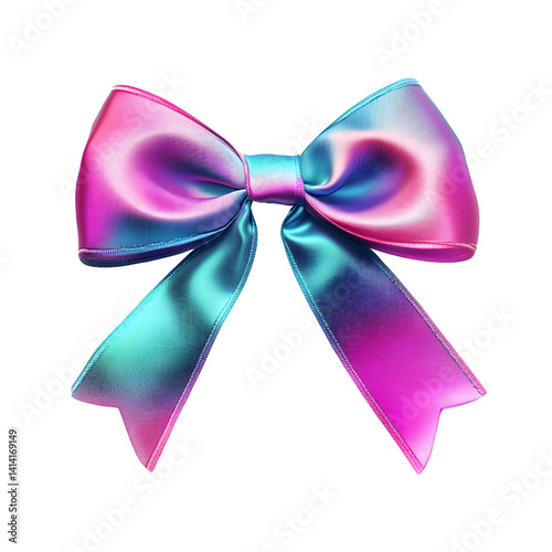 neon color ribbon bow playful style