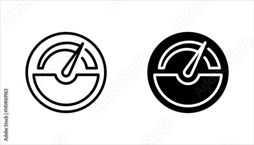 Speedometer icon set. Miles per hour. Speed control. Acceleration indicator. vector illustration on white background.