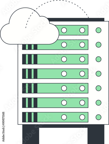 Computer Server Illustration