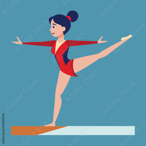 gymnast performing an elegant balance pose