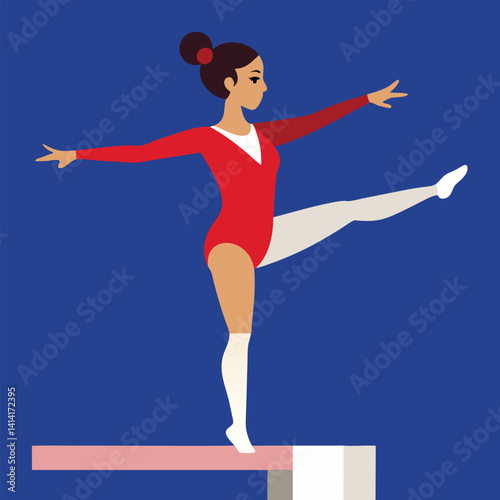 gymnast performing an elegant balance pose