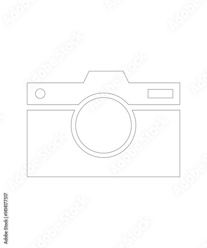 Camera icon with thin outline