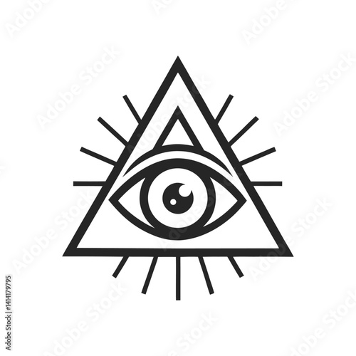 symbolic eye logo icon clean design