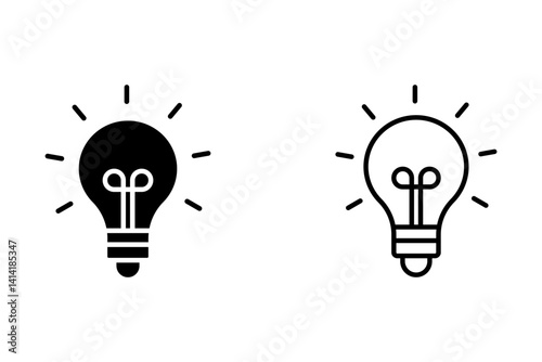 Lamp icons set. Light bulb icon set on white background. Eps 10