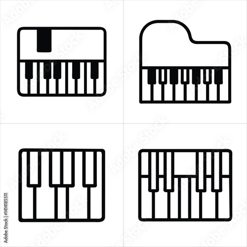 piano icon set
