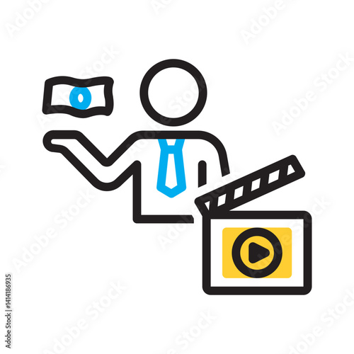 Vector multi color icon for Producer