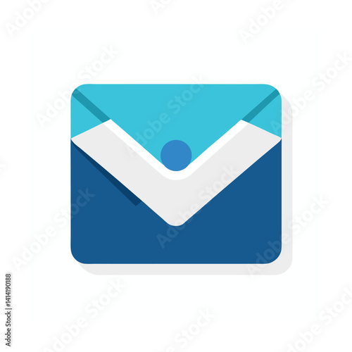 clean envelope logo with open flap