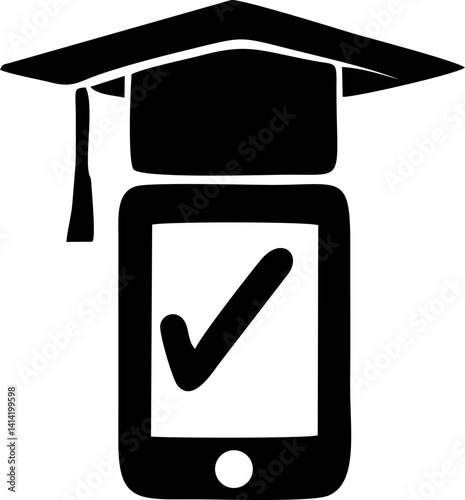 Online Graduation Verification Icon