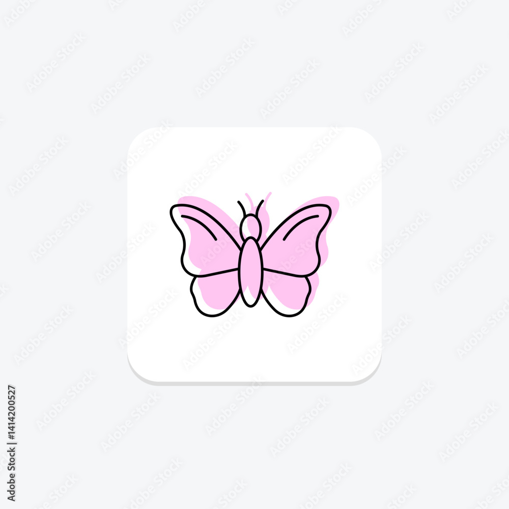 Fototapeta premium Butterfly, vector, pixel perfect, illustrator file