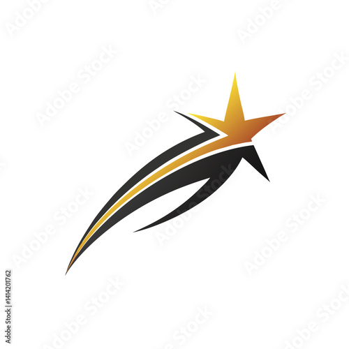 shooting star icon minimalist celestial logo