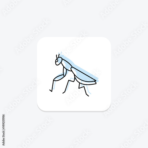 Praying Mantis, vector, pixel perfect, illustrator file