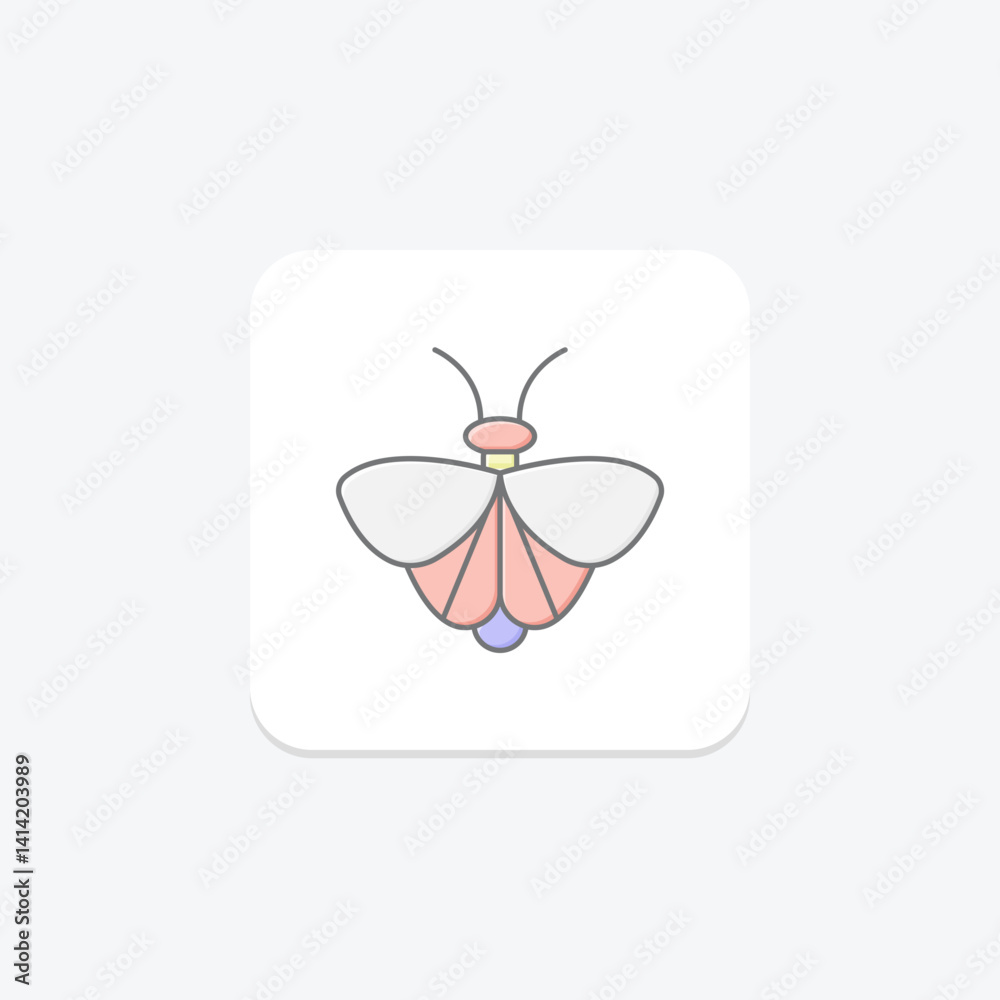 Fototapeta premium Moth, vector, pixel perfect, illustrator file