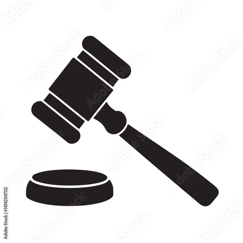 Legal Gavel Silhouette for Judgement Illustration