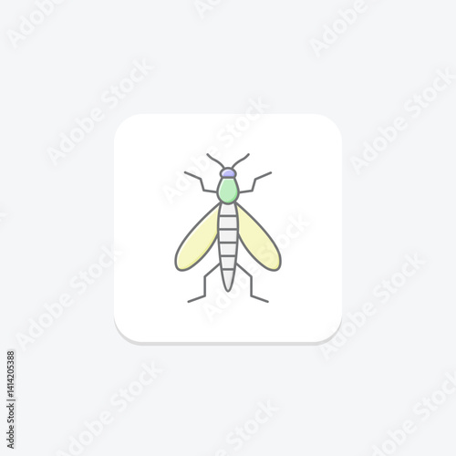 Caddisfly, vector, pixel perfect, illustrator file