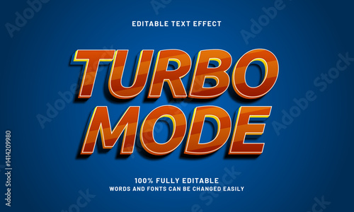 turbo mode editable text effect with a speed and street text style