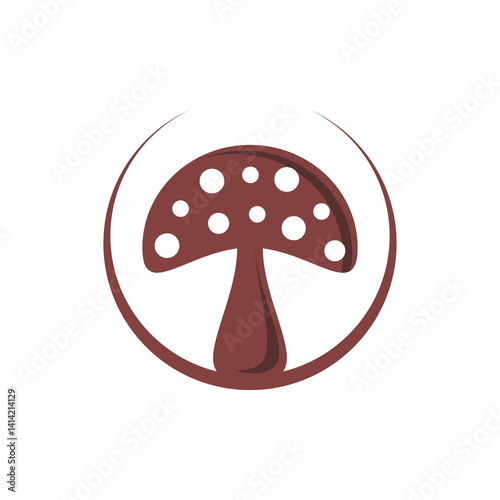 mushroom, illustration, design, vector, food, organic, nature, vegetable, fungal, icon, symbol, sign, logotype, agriculture, plant, fungus, vegetarian, healthy, logo, graphic, isolated, farm, forest, 
