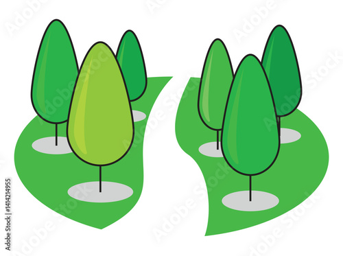 vector illustration of an olive tree