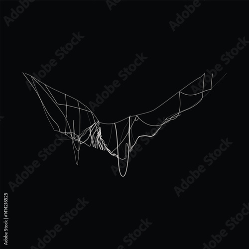 Cobweb frame isolated on dark background, spider web tangled thread border hanging, Halloween and gothic vector symbol