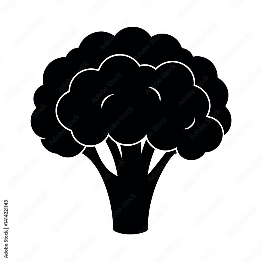 cauliflower vector tree silhouette cauliflower vector tree silhouette
