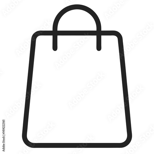 shopping bag minimal silhouette icon