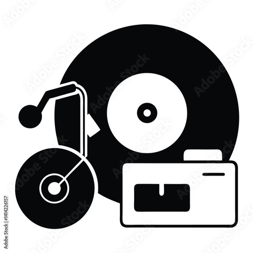 vinyl record music icon