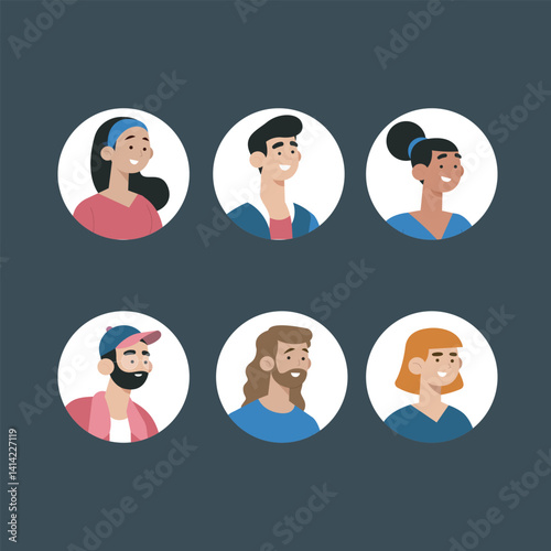 people character for profile collection set
