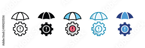 Crisis Management Icon Set Multiple Style Collection
