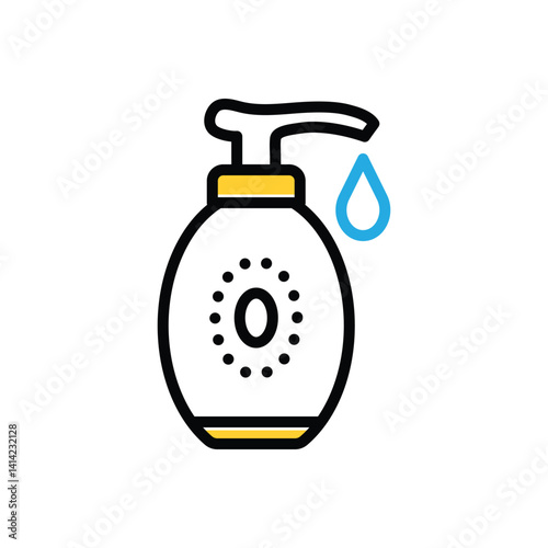 Multi color icon for lotion skin care