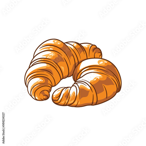 Delicious Croissant with Flaky Layers and Soft Texture